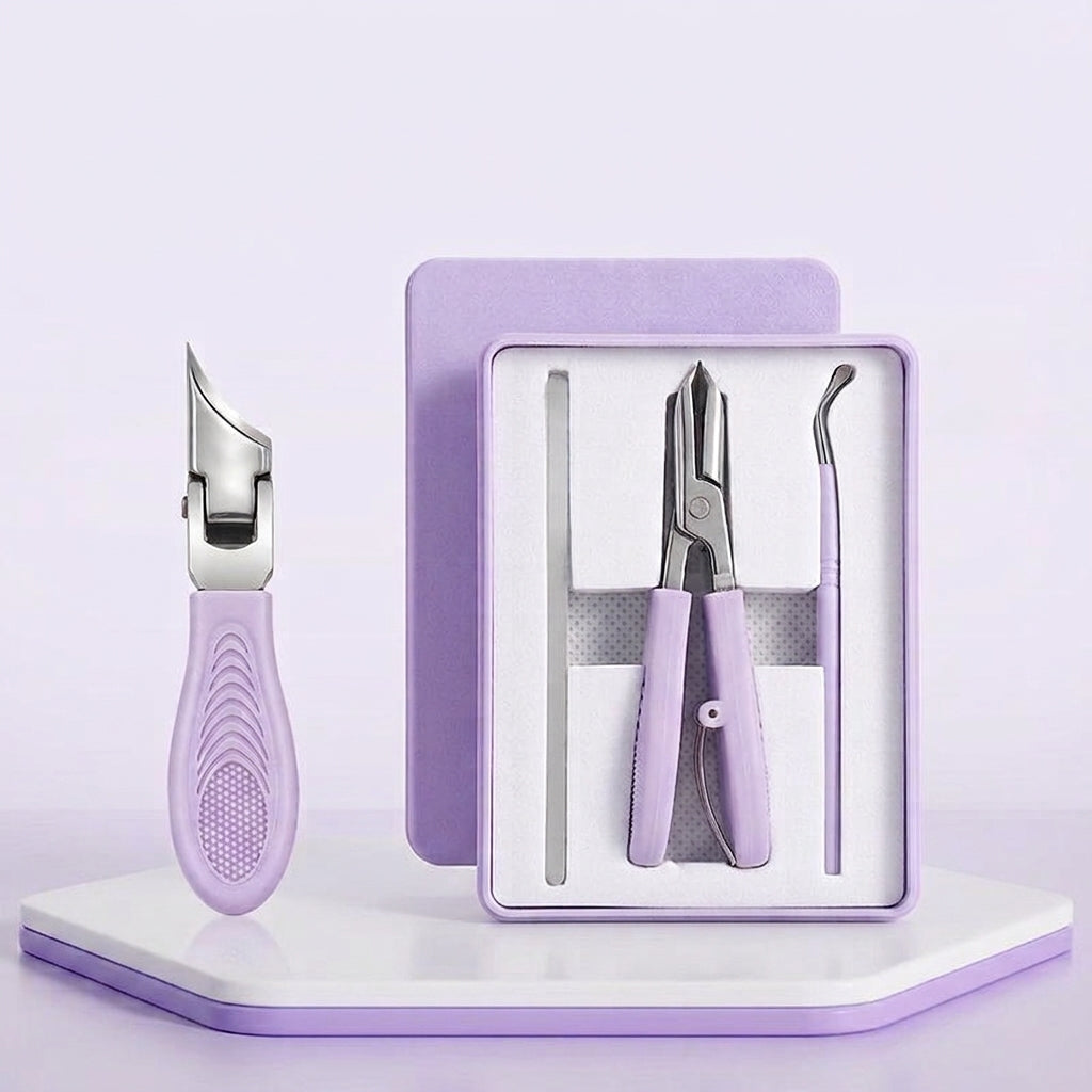 ✂️✨ Eagle Beak Wide Jaw Nail Clippers Set | Anti-Splash 25° Slanted Blade for Thick & Ingrown Toenails | Ultra-Sharp Stainless Steel Manicure & Pedicure Tool