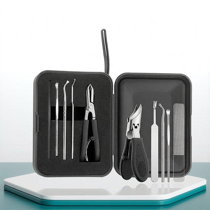 ✂️✨ Eagle Beak Wide Jaw Nail Clippers Set | Anti-Splash 25° Slanted Blade for Thick & Ingrown Toenails | Ultra-Sharp Stainless Steel Manicure & Pedicure Tool