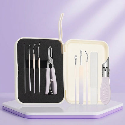 ✂️✨ Eagle Beak Wide Jaw Nail Clippers Set | Anti-Splash 25° Slanted Blade for Thick & Ingrown Toenails | Ultra-Sharp Stainless Steel Manicure & Pedicure Tool