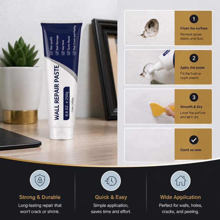 Instant Wall Repair Cream – Quick Crack & Hole Filler