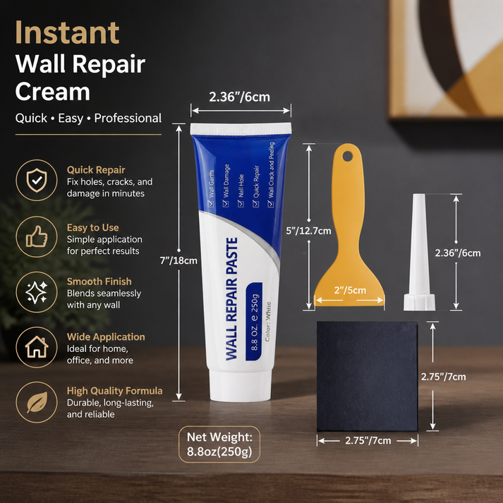 Instant Wall Repair Cream – Quick Crack & Hole Filler