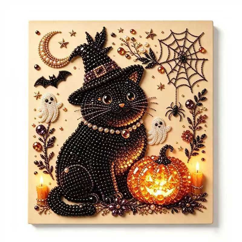 Halloween Pearl Art DIY Kit – Turn Tiny Pearls Into Spooky-Cute Magic