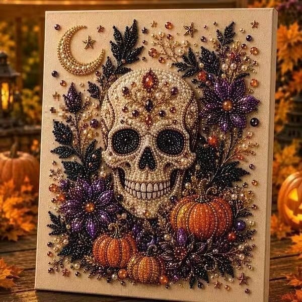 Halloween Pearl Art DIY Kit – Turn Tiny Pearls Into Spooky-Cute Magic