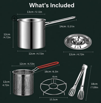 Stainless Steel Deep Fryer Set