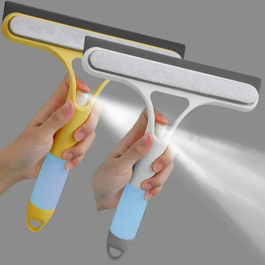3-in-1 Window Cleaner: Spray + Scrub + Squeegee for Home & Car✨