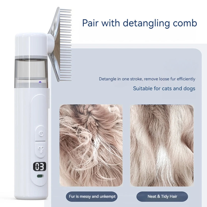 Electric Pet Flea Remover and Detangling Comb
