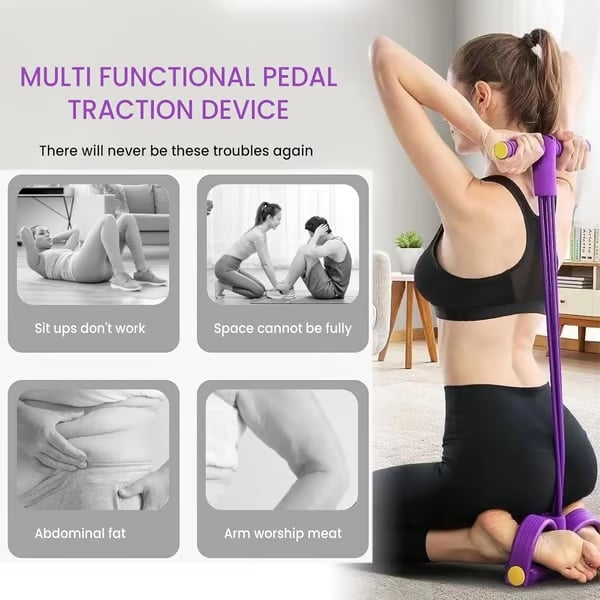 Multi-functional Pedal Resistance Band Trainer – Portable Foot Pedal Fitness Equipment