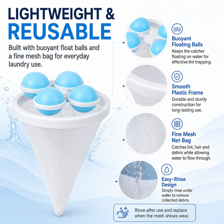 Floating Lint & Hair Catcher（3pcs）