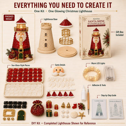 ✨Light‑Up Christmas Character Lighthouse | Complete DIY Craft Kit For Holiday Decor.