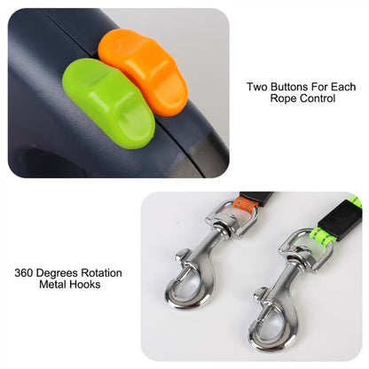 Dual Dog Retractable Leash -360° Tangle-Free withSeparate Controls