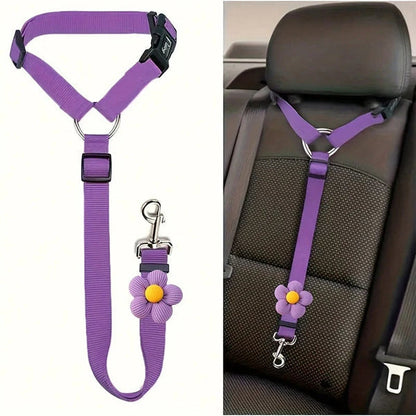 2-in-1 Dog Car Seat Belt& Walking Leash