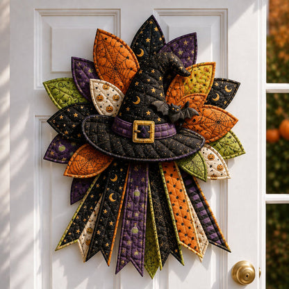 DIY Quilted Halloween Pumpkin Door Hanger Kit