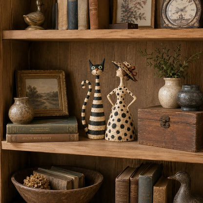 🔥Hot Sale 50% OFF🔥 - Vintage Cat & Lady Sculptures