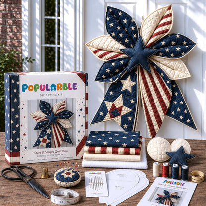 Large Patchwork Bow Sewing Kit (Beginner-Friendly)