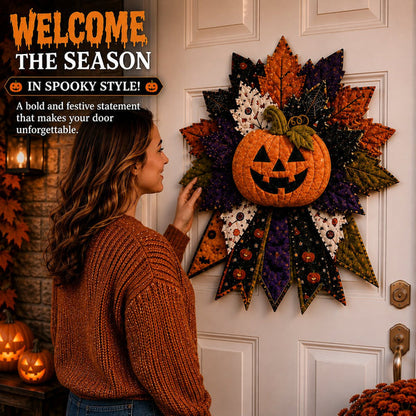 DIY Quilted Halloween Pumpkin Door Hanger Kit