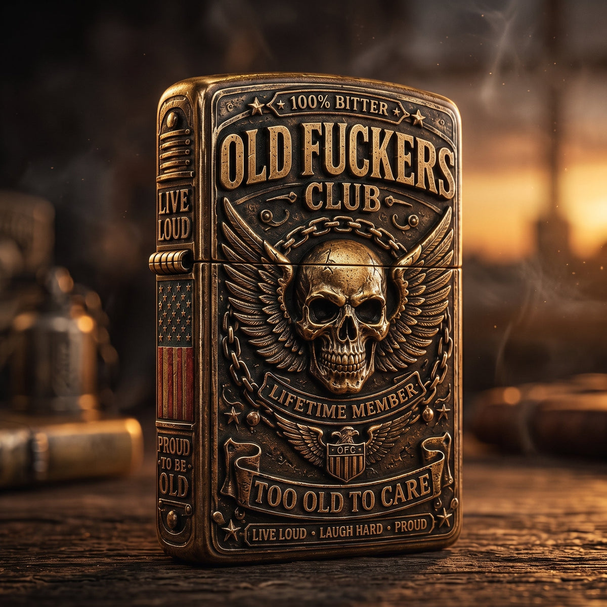 ☠️ Old Fuckers Club Vintage Lighter | 2026 Limited Edition Collectible Metal Lighter