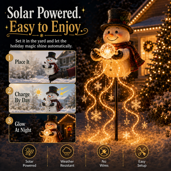 Snowman Magic Flowing Snowflake LED Christmas Garden Light