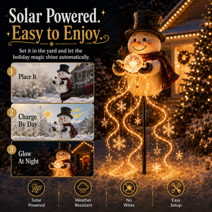 Snowman Magic Flowing Snowflake LED Christmas Garden Light