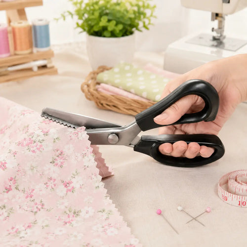 🔥50% OFF StainlessSteel Pinking Shears -Sharp Zig Zag FabricScissors