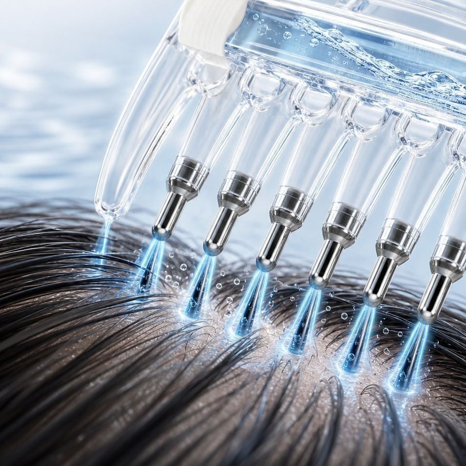 Refillable Scalp Oil Applicator Comb