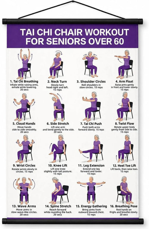 🔥Tai Chi Chair Workout Chart for Seniors