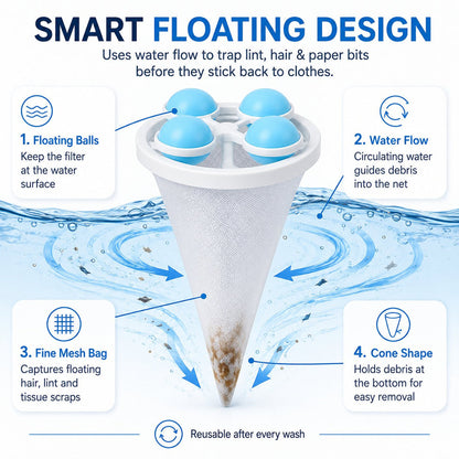 Floating Lint & Hair Catcher（3pcs）