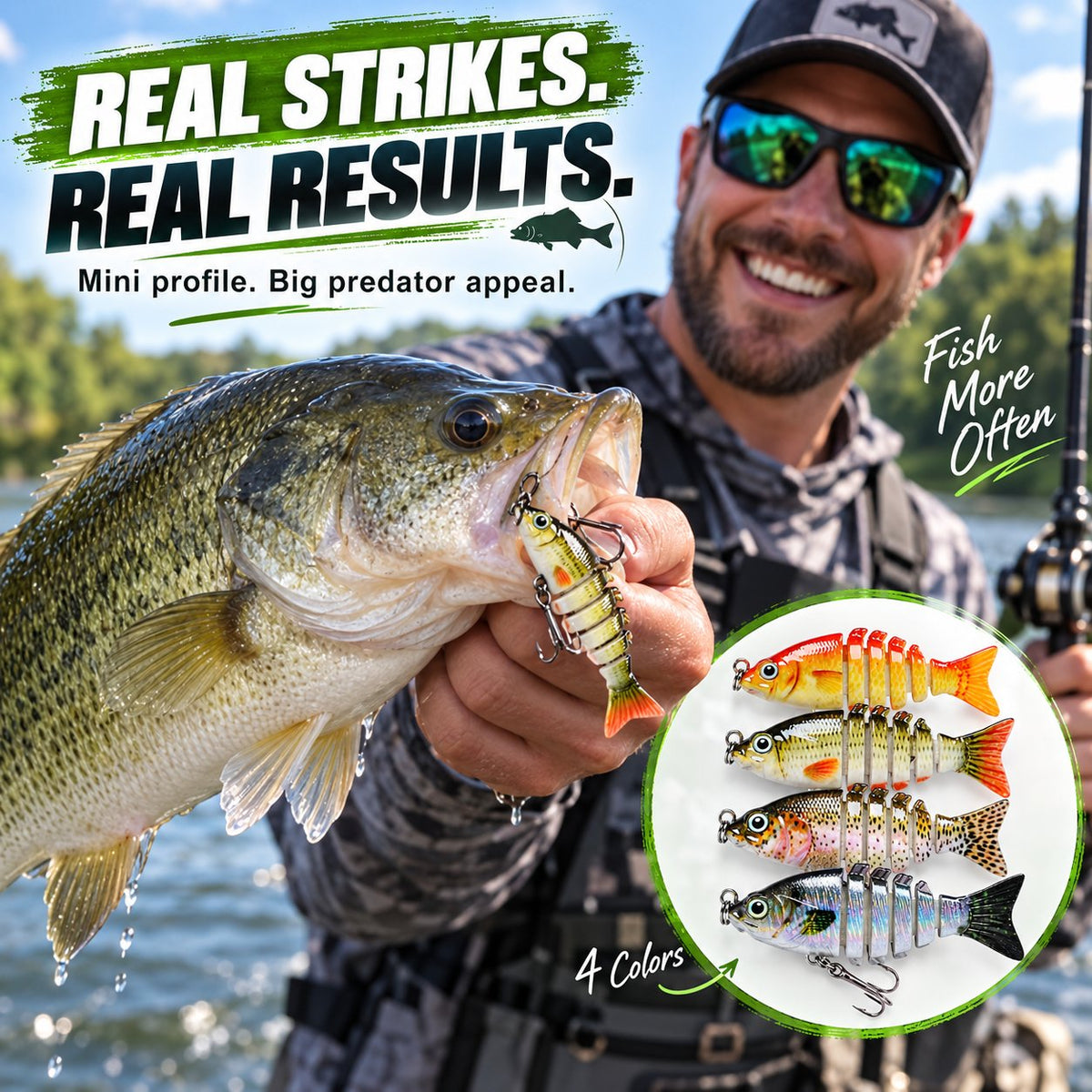 2'' Lifelike Fishing Lures for Freshwater and Saltwate