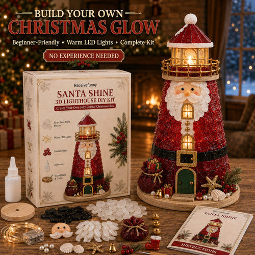 ✨Light‑Up Christmas Character Lighthouse | Complete DIY Craft Kit For Holiday Decor.