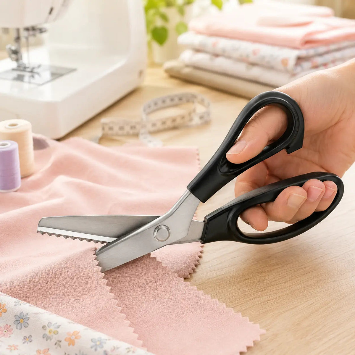 🔥50% OFF StainlessSteel Pinking Shears -Sharp Zig Zag FabricScissors