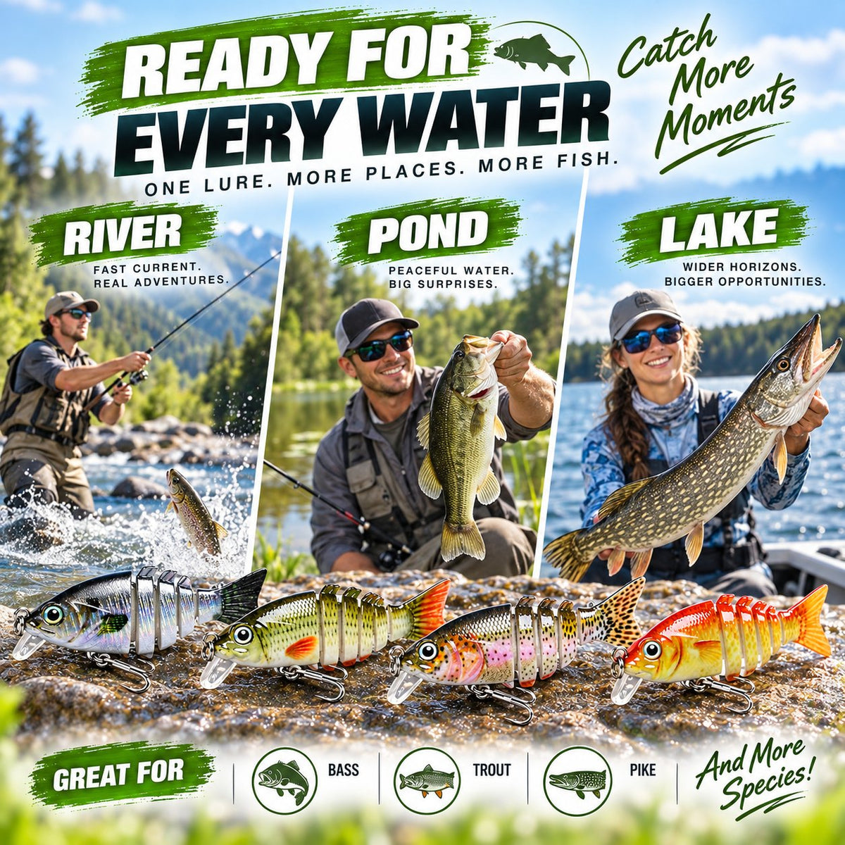 2'' Lifelike Fishing Lures for Freshwater and Saltwate