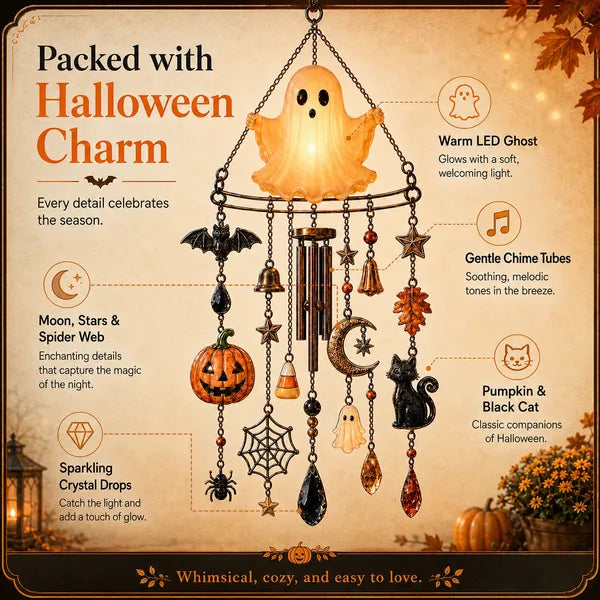 Haunted Glow Ghost Wind Chime