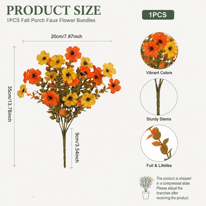 🔥Last Day 50% OFF - 🍁UV-Resistant Artificial Daisy Flowers for Fall Decor Halloween