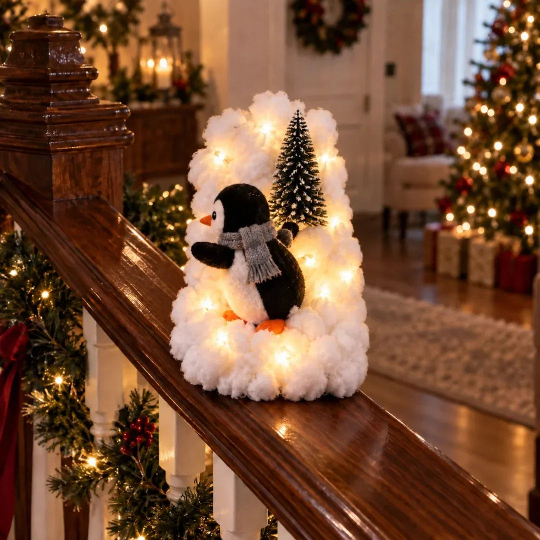 🐧 Penguin Christmas Stair Snow Decor | A Cozy Penguin Christmas Story ✨11