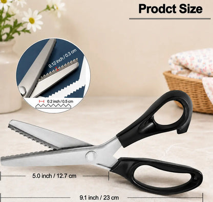 🔥50% OFF StainlessSteel Pinking Shears -Sharp Zig Zag FabricScissors