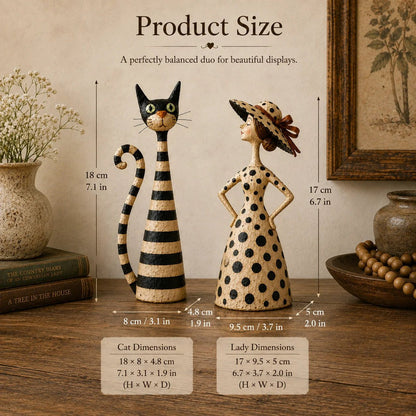 🔥Hot Sale 50% OFF🔥 - Vintage Cat & Lady Sculptures