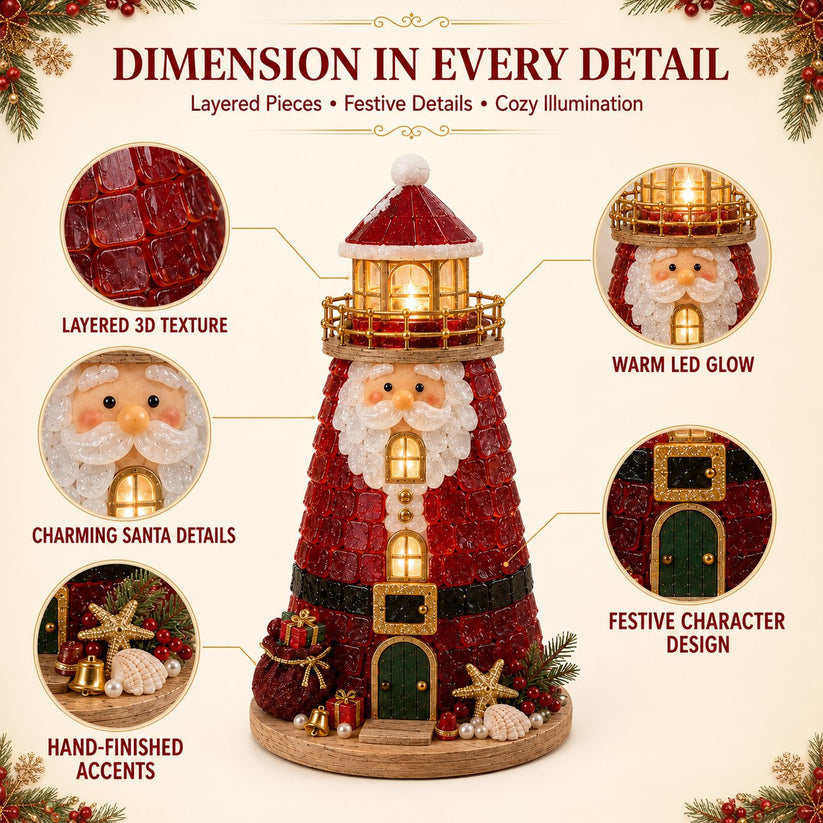 ✨Light‑Up Christmas Character Lighthouse | Complete DIY Craft Kit For Holiday Decor.