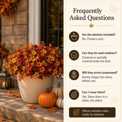 🔥Last Day 50% OFF - 🍁UV-Resistant Artificial Daisy Flowers for Fall Decor Halloween