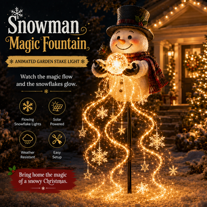 Snowman Magic Flowing Snowflake LED Christmas Garden Light