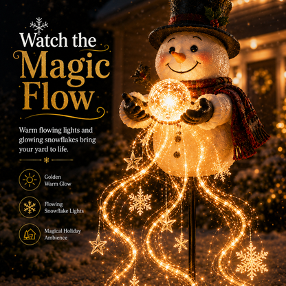 Snowman Magic Flowing Snowflake LED Christmas Garden Light