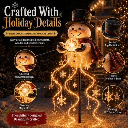 Snowman Magic Flowing Snowflake LED Christmas Garden Light