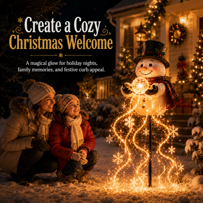 Snowman Magic Flowing Snowflake LED Christmas Garden Light