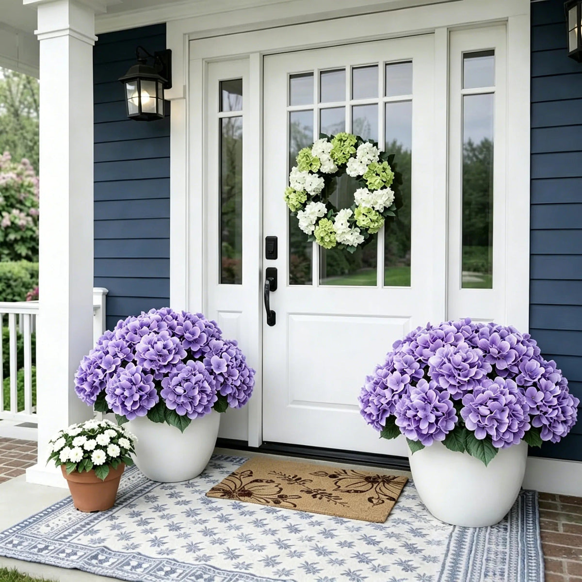 💥Artificial Outdoor Hydrangea Flowers - UV resistant, Waterproof, Windproof💐