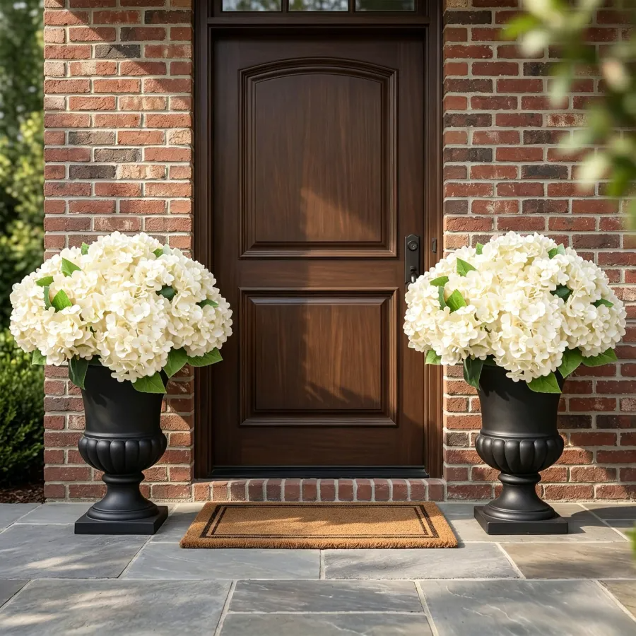 💥Artificial Outdoor Hydrangea Flowers - UV resistant, Waterproof, Windproof💐