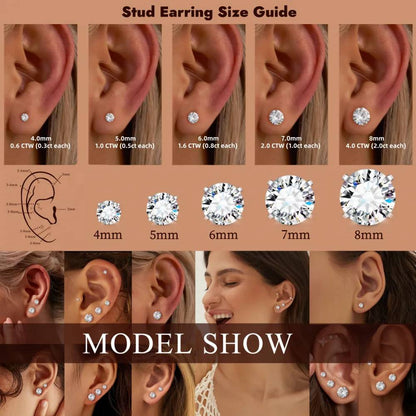 🔥70% OFF Today Only!🔥Classic 4-Prong Moissanite Earrings