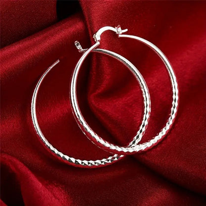 🎉BUY 1 GET 1 FREE(2 Pairs)🎁Diamond-Cut Hoop Earrings for Women – Elegant, Sparkling 💎