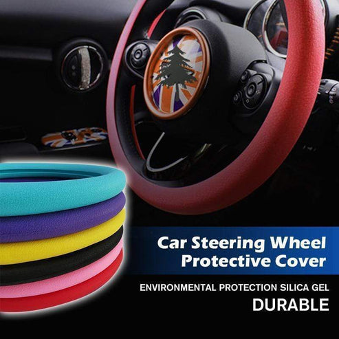 Tired of sticky, worn steering wheels? This silicone cover adds a soft, textured grip, protects your wheel, and installs without tools — in seconds.