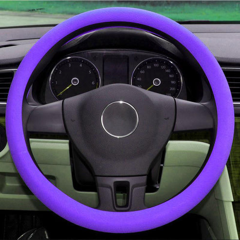 Tired of sticky, worn steering wheels? This silicone cover adds a soft, textured grip, protects your wheel, and installs without tools — in seconds.