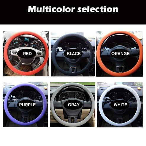 Tired of sticky, worn steering wheels? This silicone cover adds a soft, textured grip, protects your wheel, and installs without tools — in seconds.