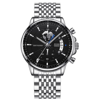 ⏳Time-Limited Special⏰Men's watch with globe motif in maritime style