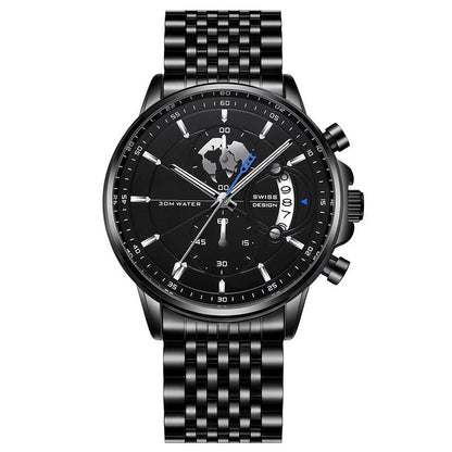 ⏳Time-Limited Special⏰Men's watch with globe motif in maritime style